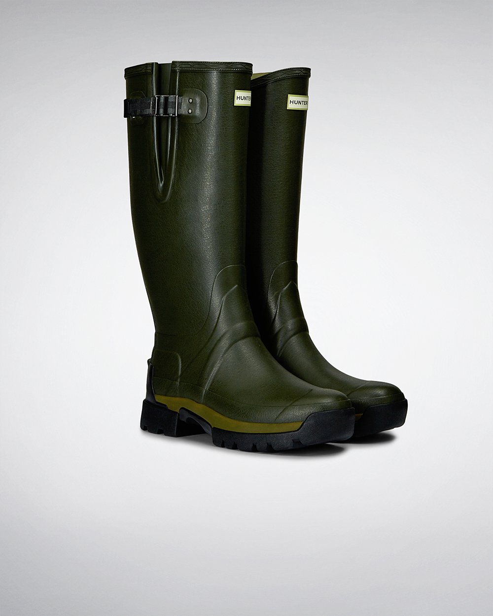 Mens Hunter Balmoral Adjustable 3Mm Neoprene - Tall Rain Boots Dark Olive - 3746-TAOZH